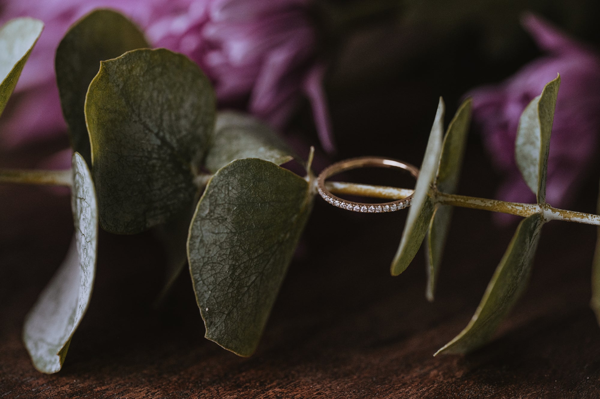 Thin Micro Pave Moissanite Band