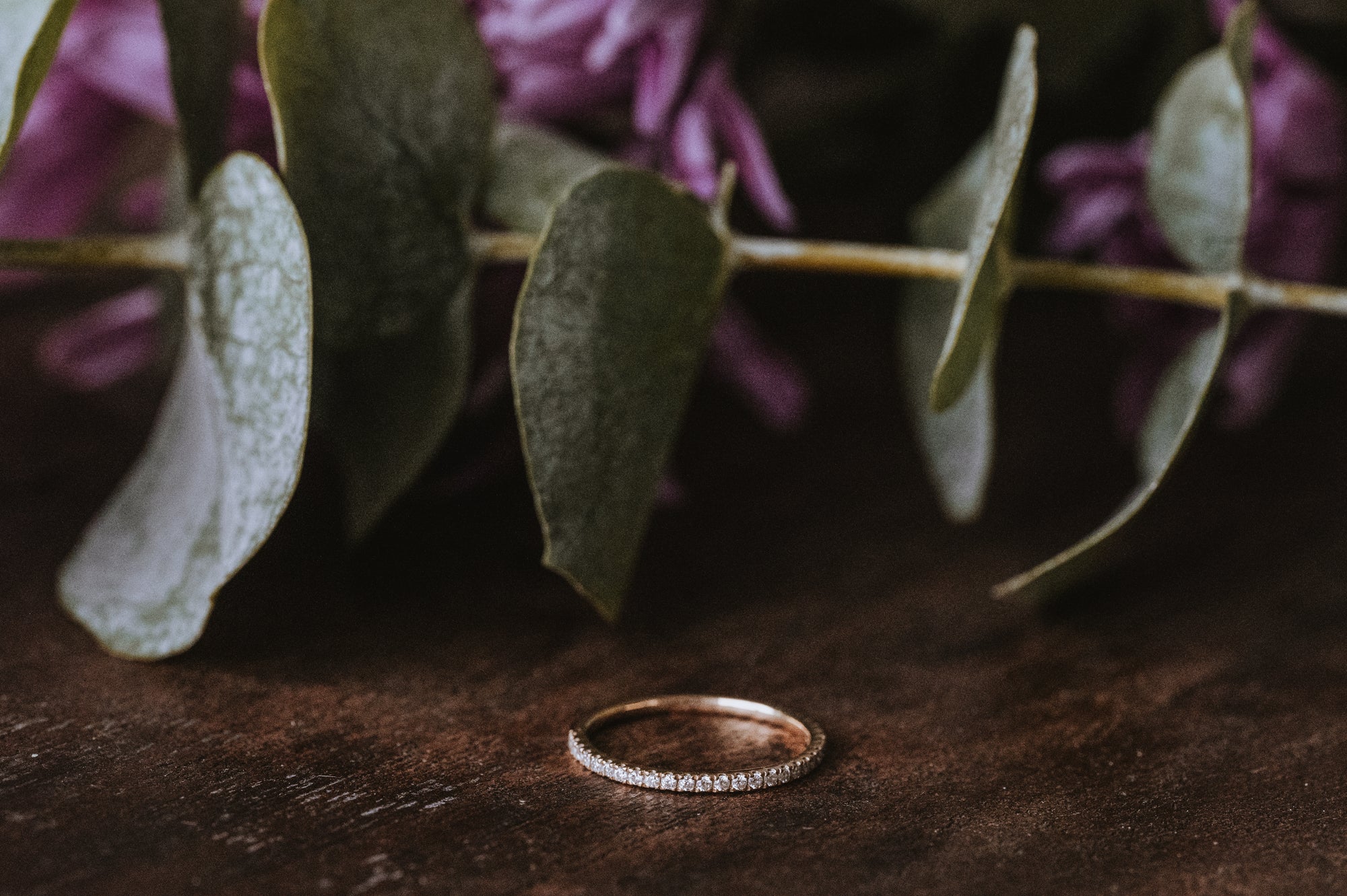Thin Micro Pave Moissanite Band