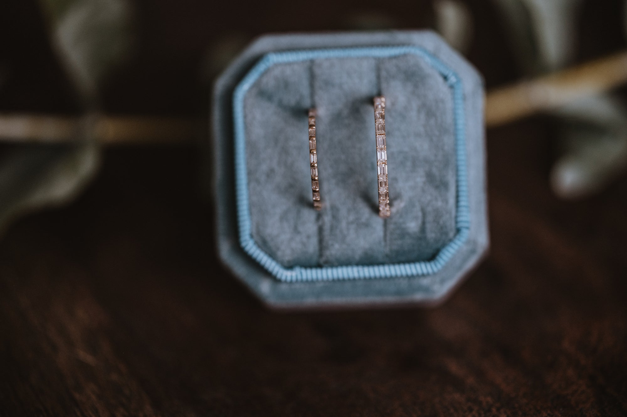 Thin Moissanite Baguette Band