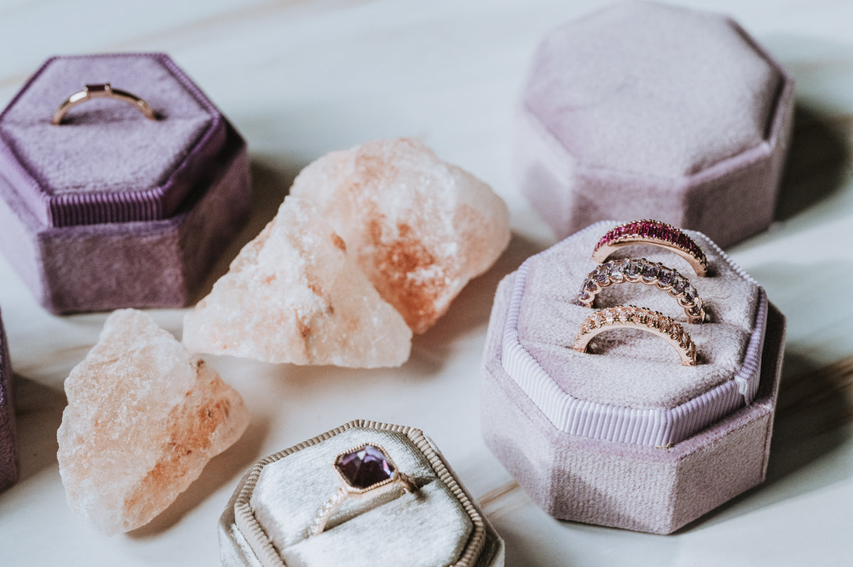 Wisteria Veil | .07 ct Purple Sapphire Baguette Ring
