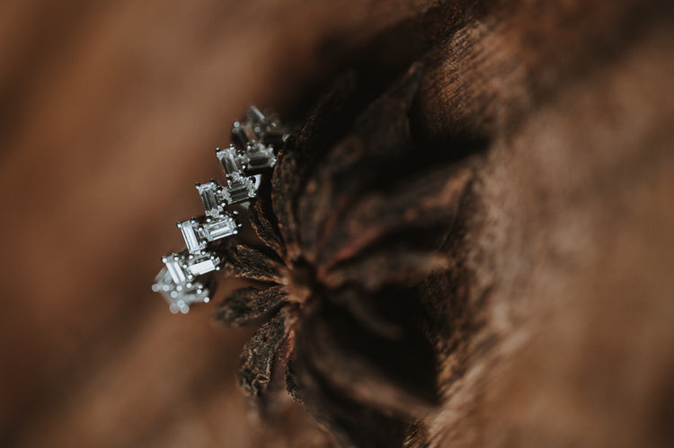 The Cerrado | Alternating Moissanite Baguette Band