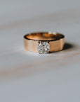 The Hara Ring | Asscher Cut Moissanite Cigar Band