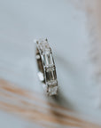 The Helheim | 4.5 mm Half Baguette Moissanite Band