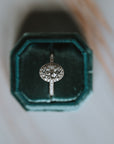 The Leila | Oval Halo Moissanite Ring