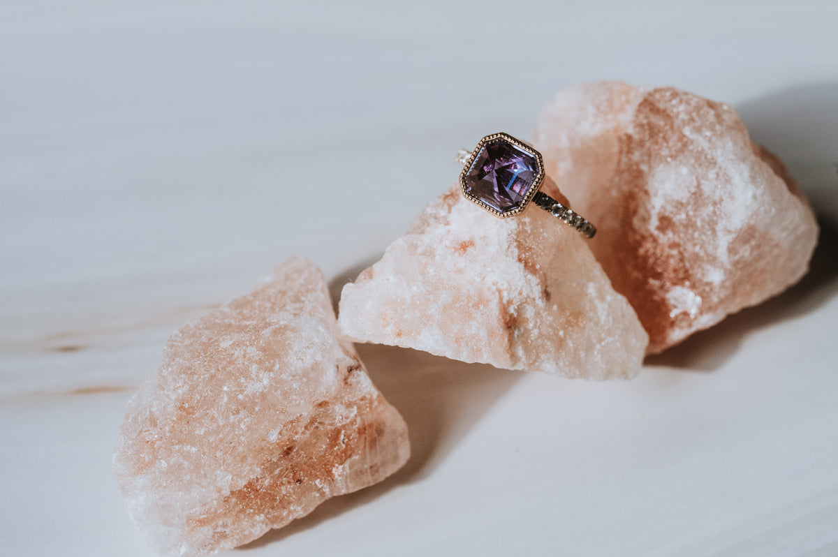 Lavender Dream | 2.2 ct Inverted Asscher Cut Alexandrite Ring