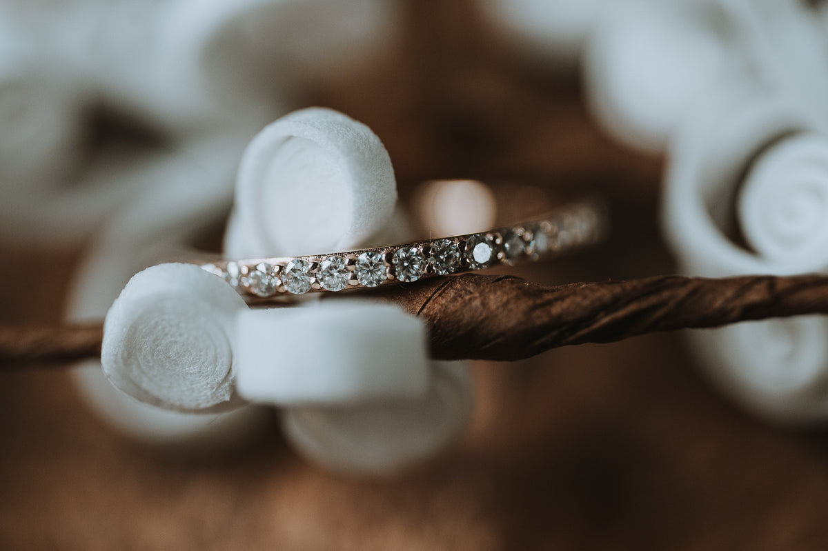The Eternity Band | 0.5 ct Clear Pave Moissanite