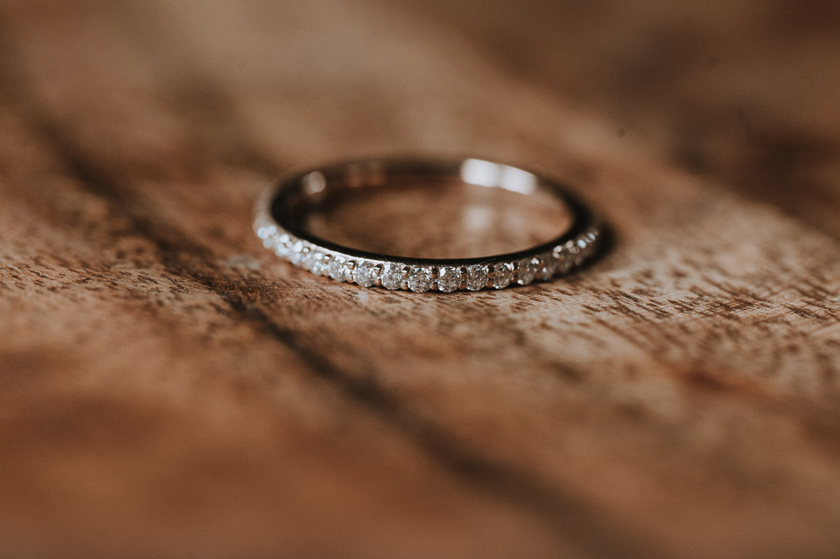 The Eternity Band | 0.5 ct Clear Pave Moissanite