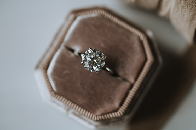 The Rāmallāh | 2 ct Round 4-Prong Solitaire Moissanite Ring